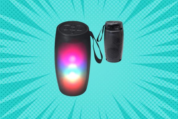 Caixa De Som Bluetooth Com Rádio Fm E Iluminação Led Rgb